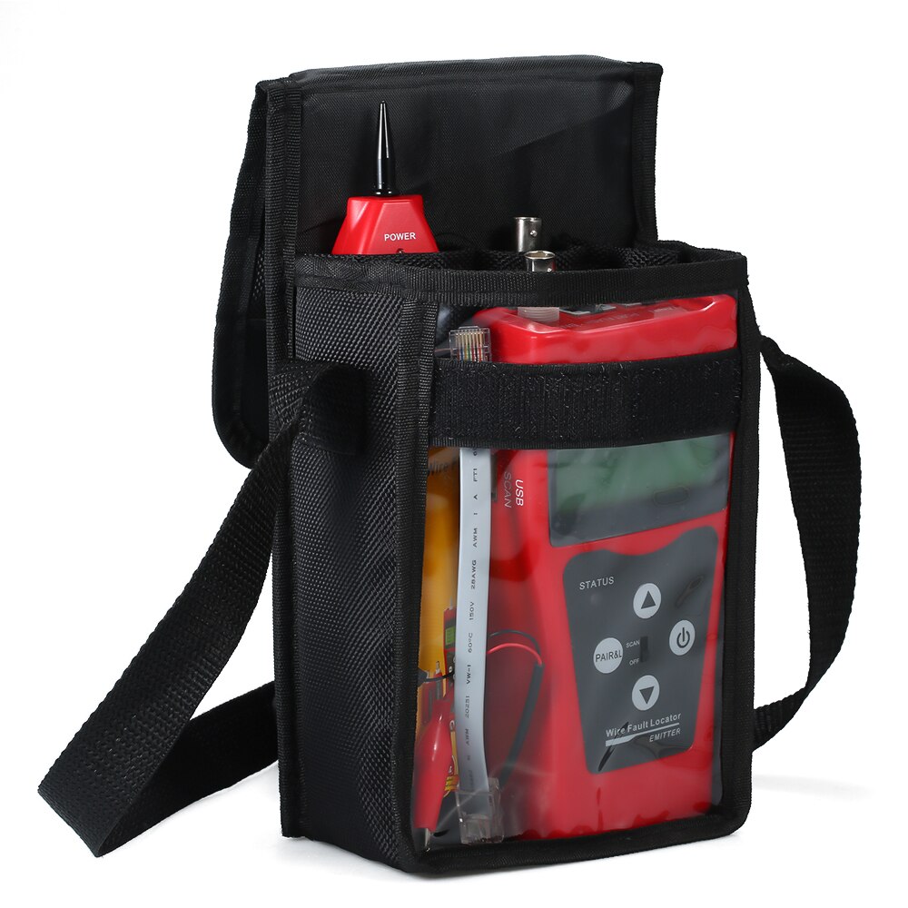 Multi-functional LCD Network Cable Tester Line Finder Coaxial Line Tester RJ11 RJ45 Wire Length Finder with 1 Remote Adapter