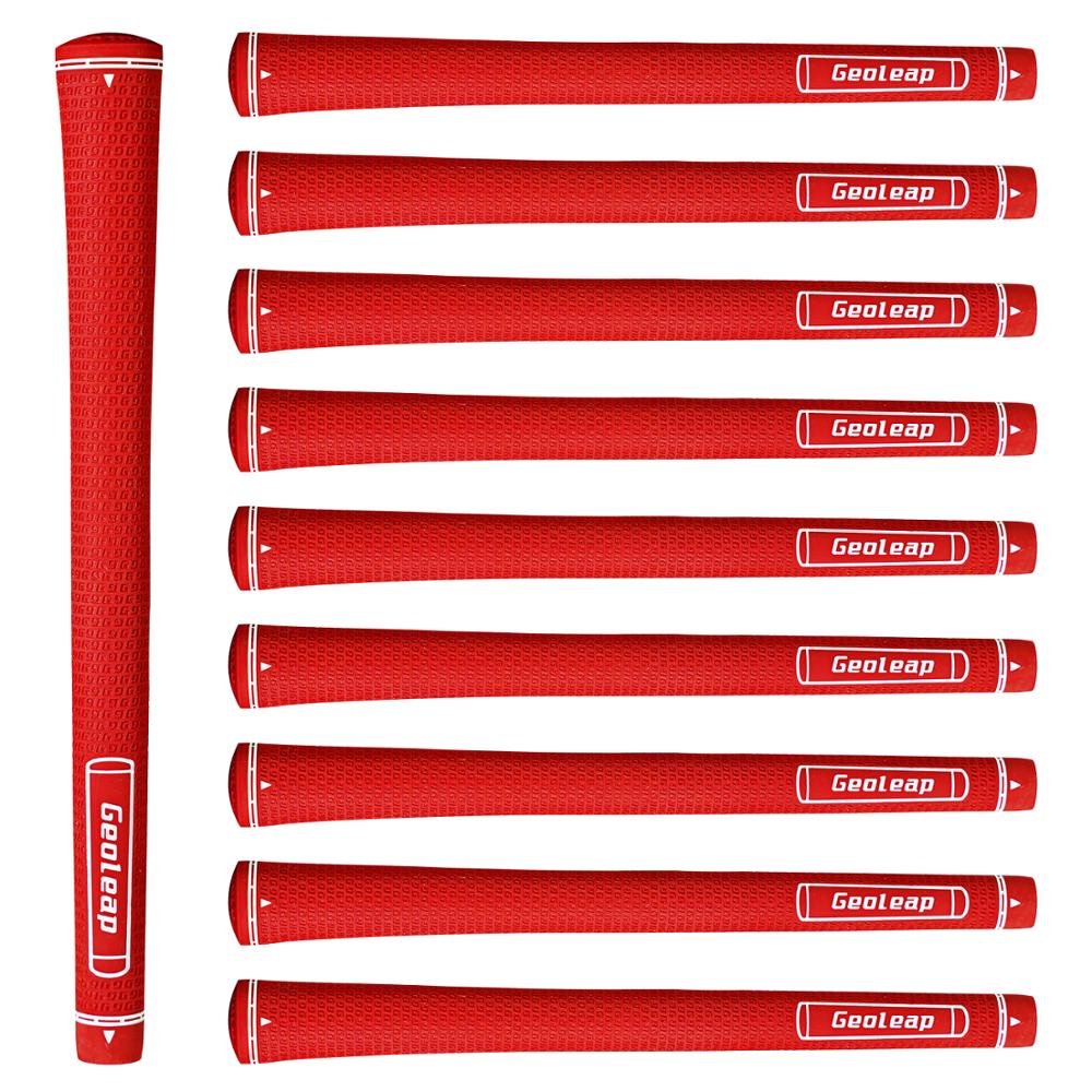 Geoleap Rubber Golf Grips 10pcs/lot Double G Pattern, Golf Club Grips, Standard,4 Colors to choose