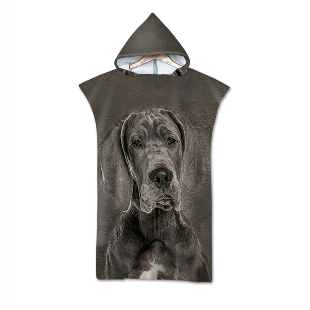 3D sided Printed Animal wolf Robe Bath Towel Outdoor Adult Hooded Beach Towel Poncho Bathrobe Towels Women Man Bathrobe aHT40: 16