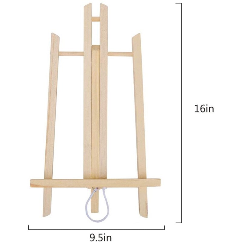 40x24 cm Wooden Easel, 3 Pieces Display Shelf, Craft Painting Easel, Suitable for Children, Adults, Students, Classrooms
