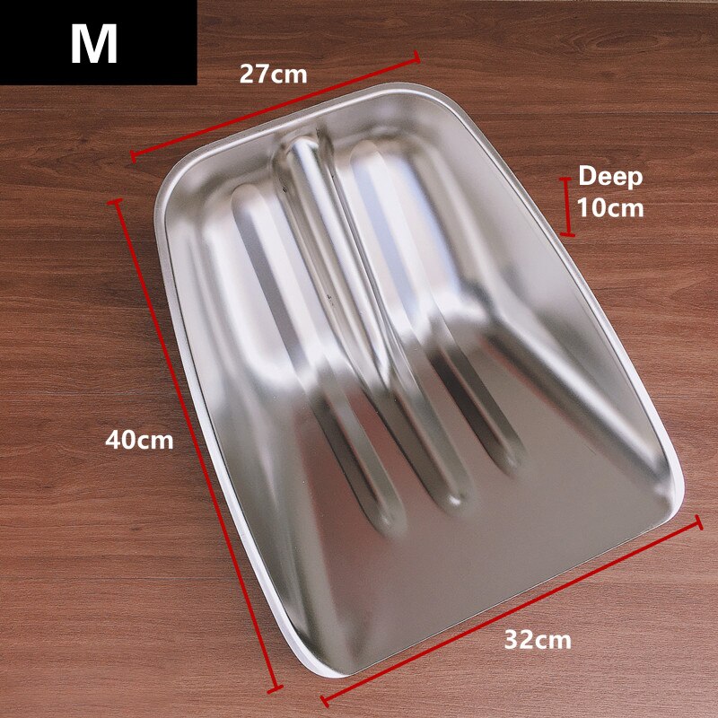 Thickened stainless steel spade Square shovel garbage shovel Stainless steel shovel Large shovel grain shovel Snow shovel: M