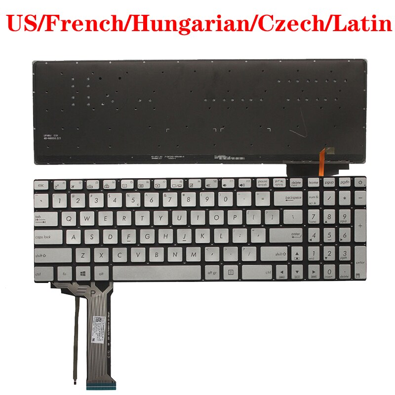 US/Latin/Hungarian/French/Czech/keyboard FOR ASUS GL551 GL551J GL551JK GL551JM GL551JW GL551JX N552 N552VX N552VW N552V