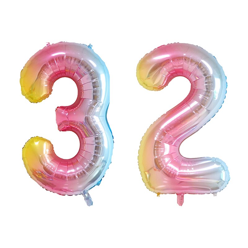 40" Giant Foil Number 0 1 2 3 Gradient Balloons Birthday Age Party Wedding Decor HTML