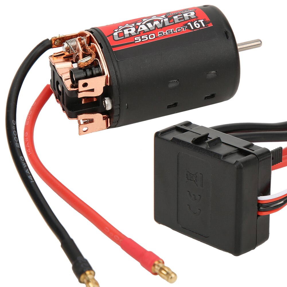 SURPASS HOBBY Carbon Brushed Motor 550 0.50 Wire 16T/20T + BCD80A ESC RC Accessory Crawler Car Motor ESC