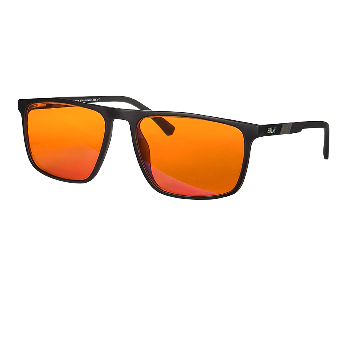 SHINU red glasses block blue light better sleep Orange lens glasses for working with computer gaming glasses blue light blocking: Silver
