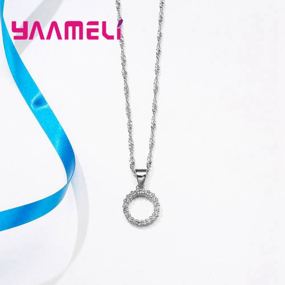 Popular 925 prata esterlina feminino noivado casamento conjunto de jóias brilhante cz zircão strass moda pingente colares brincos