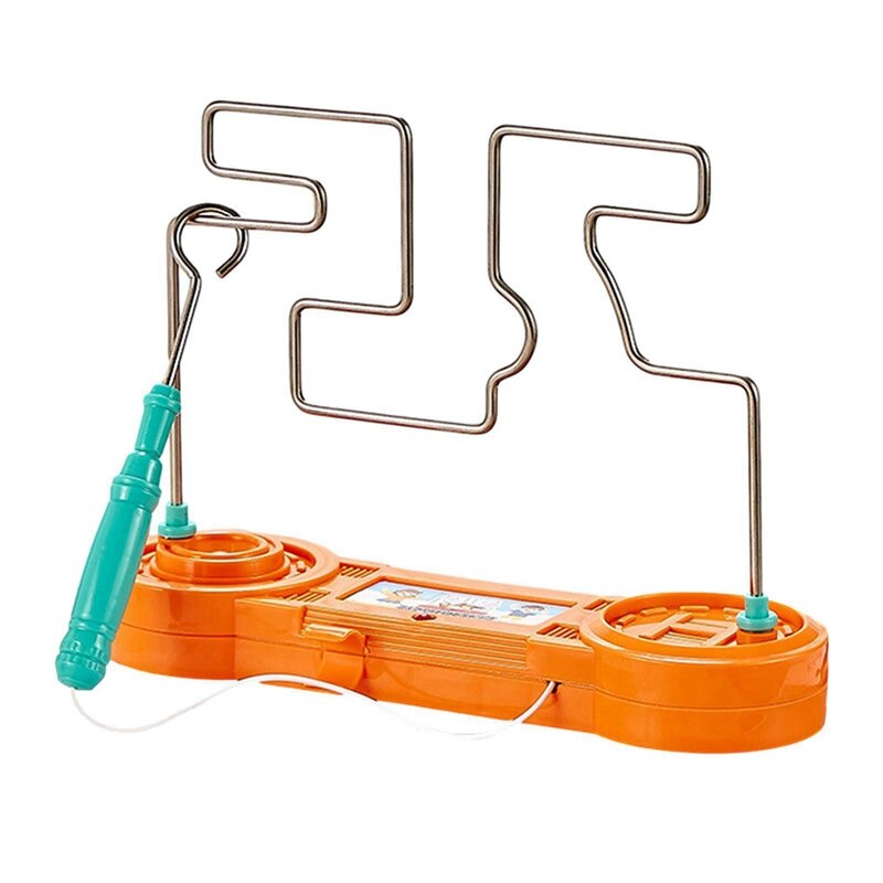 Bump Doolhof Speelgoed Elektrische Dont Buzz De Draad Game Classic Tafelblad Puzzel Game Retro Speelgoed Voor Familie Verzamelen: Orange