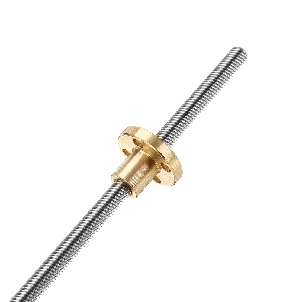 T6 Lead Screw 150mm Length 6mm Thread 1mm Pitch Lead Screw with Flange Copper Nut For Stepping Motor Driving Guide Rail