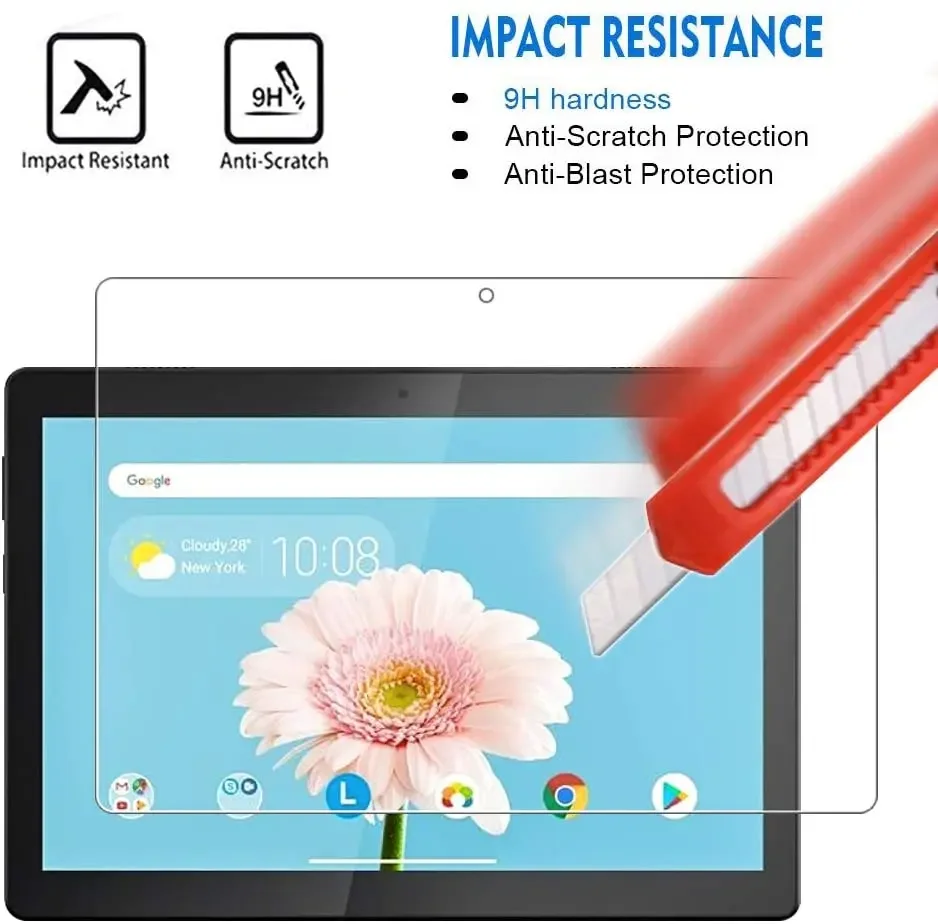 Tablet z hartowanym szkłem chronionym ekran dla Lenovo TAB M10 TB-X505/TB-X605F 10.1 cali bez bąbelków łatwa instalacja: Default Title