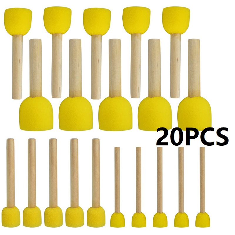 20 peças esponja para pintar esponjas para pintar artesanato esponja para colorir esponja pintura aquarela: Default Title