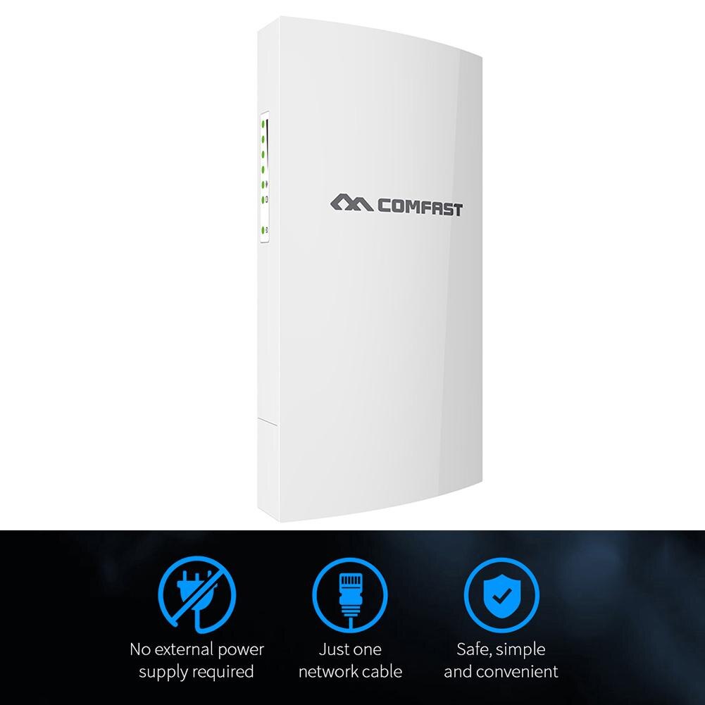 Comfast cf -e130n 1km 2.4g draadloze buitenbrug 5 dbi-antenne 300 mbps 2.4 ghz wifi ap-brug 5 dbi wifi-antennerepeater