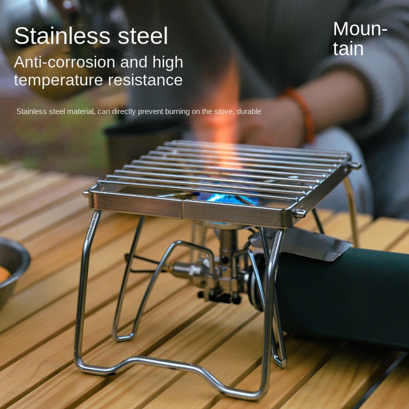Support de poêle d'extérieur en acier inoxydable, Portable et pliable, Mini support de Barbecue, support de Pot, support de plateau de cuisson