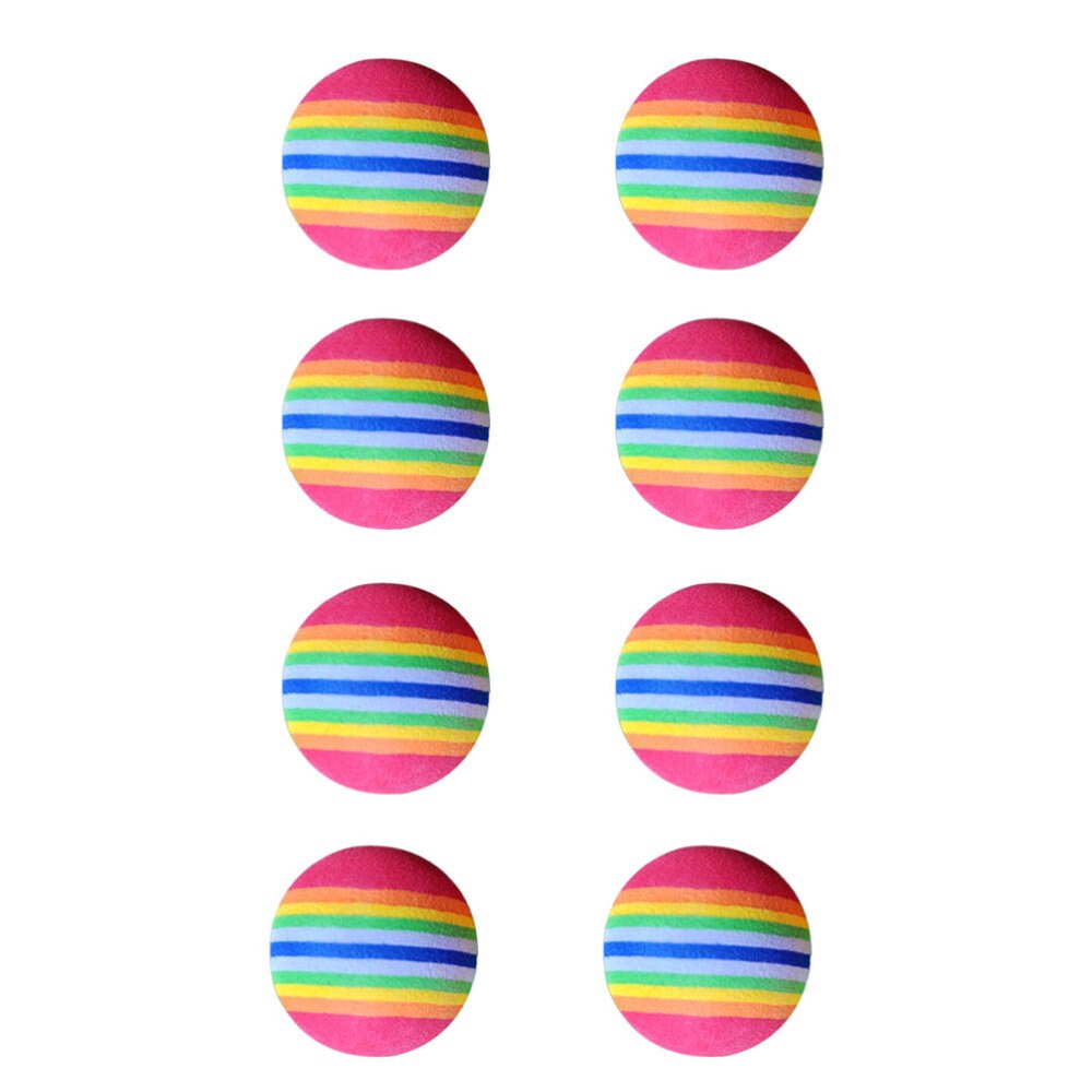 8 stk 42mm regnbue eva skumball golftrening innendørs treningshjelp myk golftreningsball (fargerik)