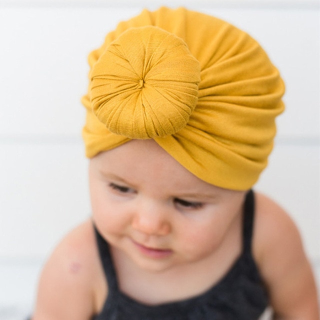 Leuke Baby Tulband Hoed Peuter Kinderen Zachte Katoenen Tulband Mutsen Hoed Jongen Meisje Bloemen Strik Hoofd Wraps Voor 0-3 Jaar Kinderen: F