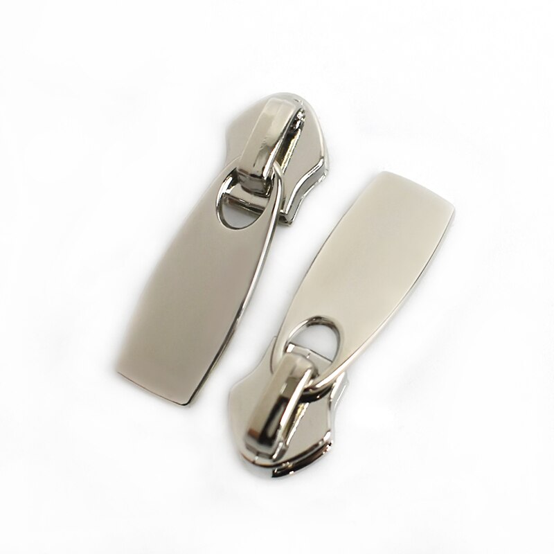 10pcs 5# Zipper Silder for Nylon Zip for Jacket Pocket Zippers Head Puller DIY Zips Repair Replacement Sewing Accessories ZT026: Silver