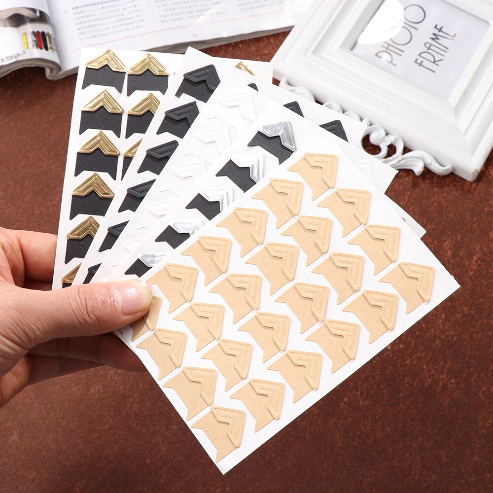 72pcs photo album Scrapbook photo Corner Protectors DIY Handmade Sticker Decor for Scrapbooking
