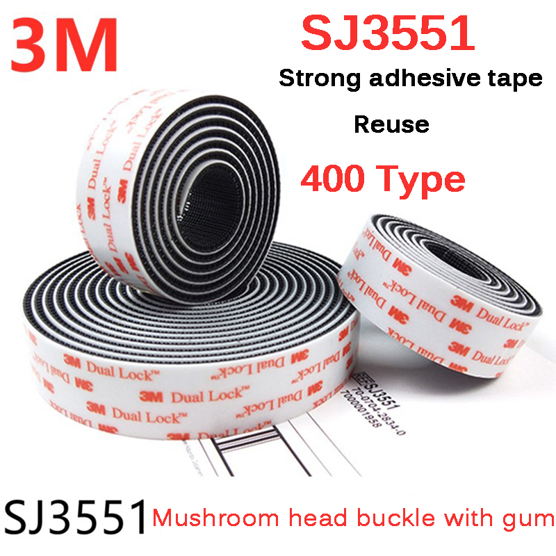 3m 5 metriä kaksoislukko  sj3551 musta sieni tarranauha teippi tarranauha tyyppi 400/25.4mm leveys vapauttamiseen