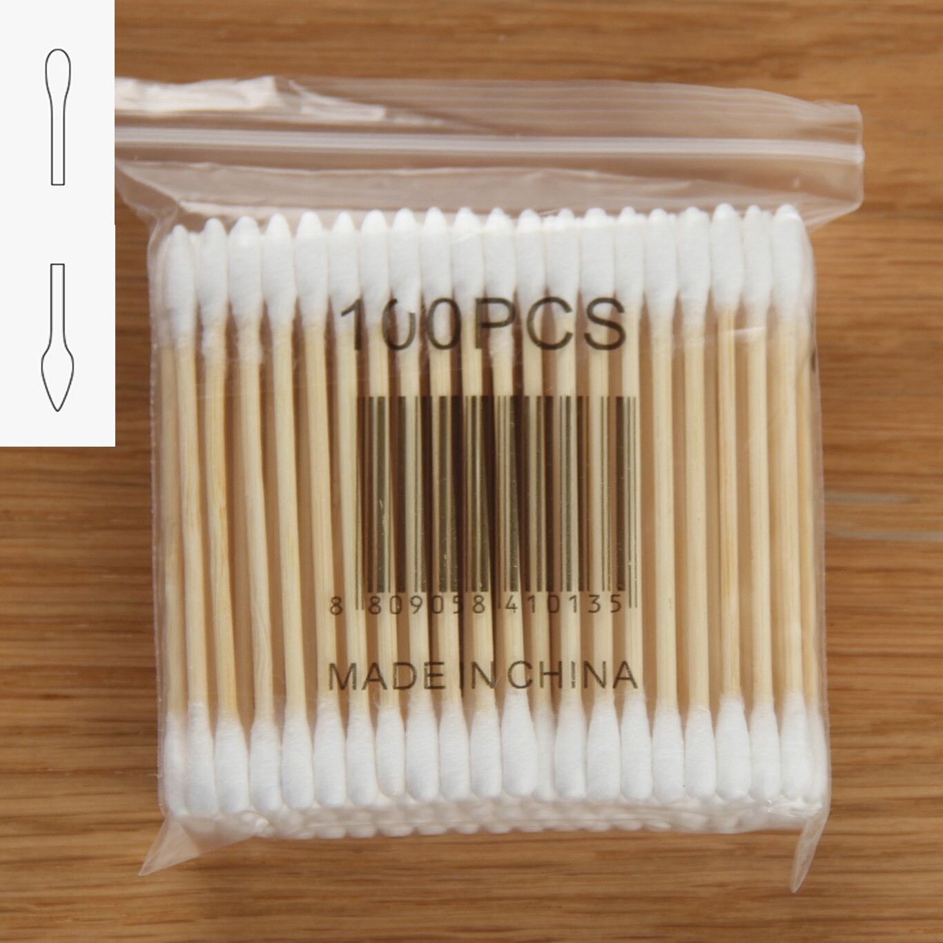 Baby Wattenstaafjes Natuurlijke Wattenstaafjes Make Ehbo Cleaning Neus Oor Sticks Biologisch Afbreekbaar Chloor-Gratis 100 Stuks (drie Vormen): TD1108B