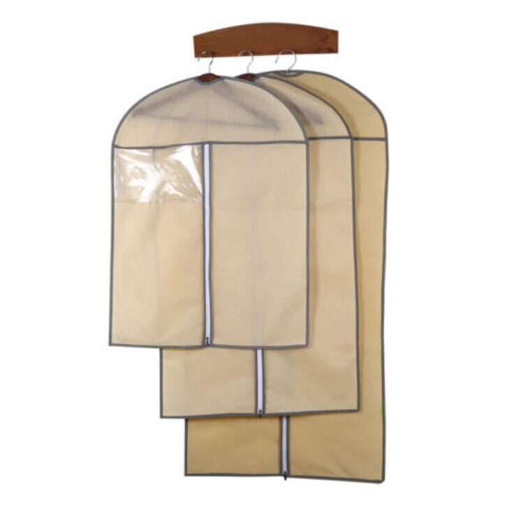 Fundas de tela no tejida para ropa, funda para trajes y ropa, bolsa de almacenamiento a prueba de polvo, Protector transpirable, color negro