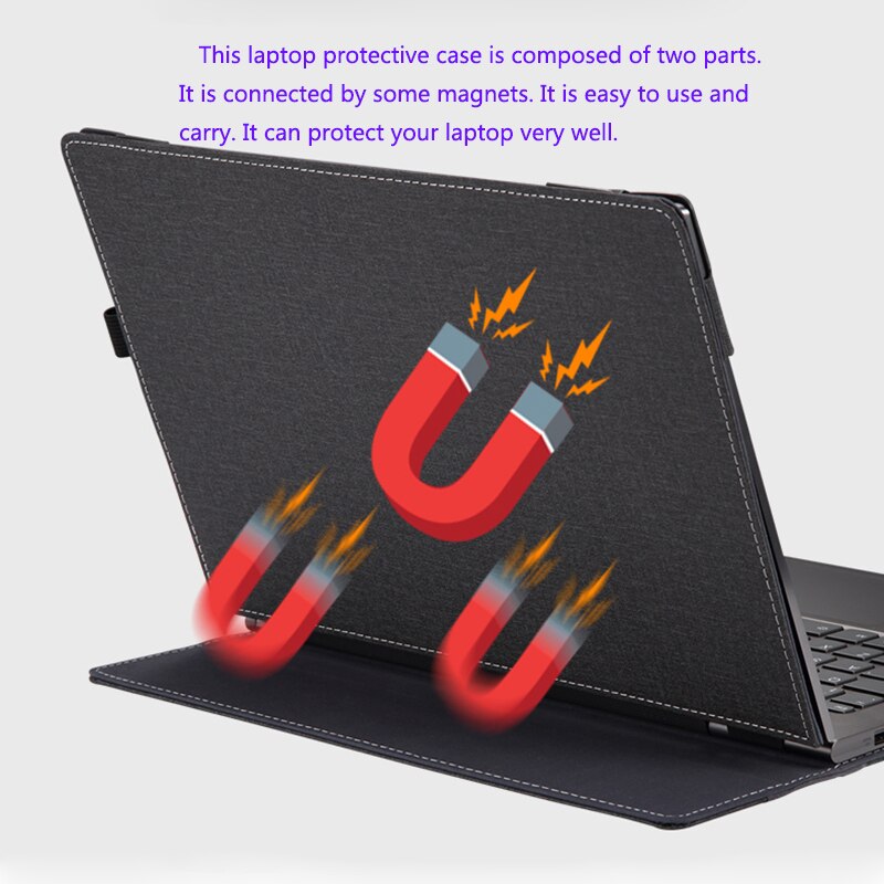 Laptop Case For HP Pavilion x360 Convertible Model 14-dy Series 14 Inch Unisex Patchwork PU Leather Laptop Protective Cover