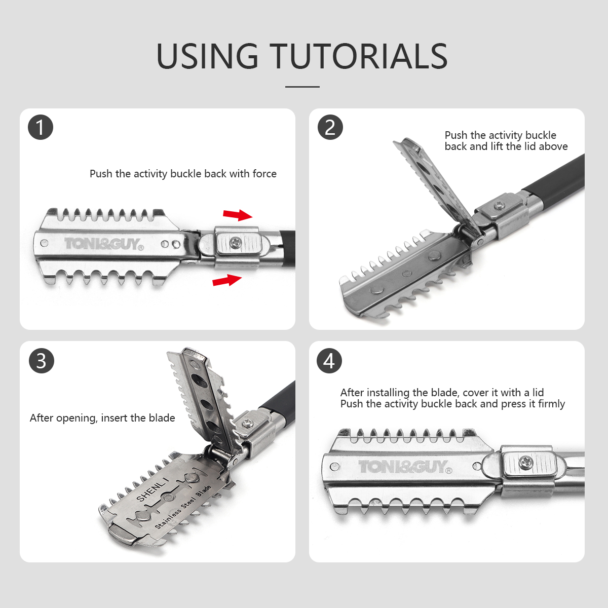 Cuchillas de afeitar de doble filo para salón, herramientas de corte de pelo Manual, recortador de barba, herramientas de estilismo para barbería