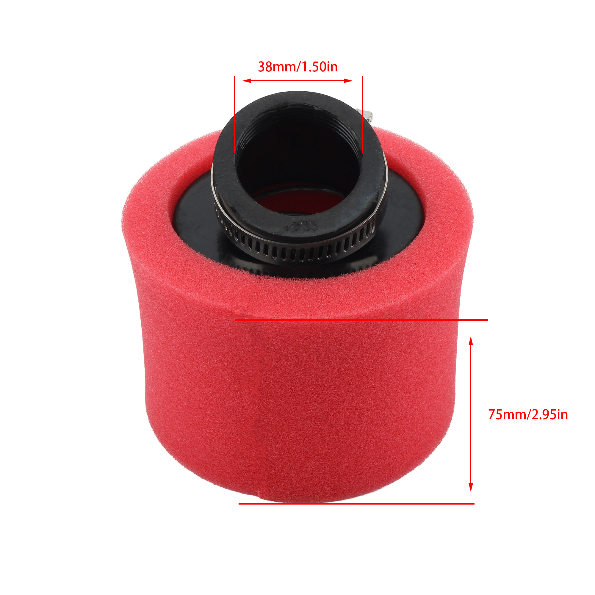 35mm 38mm Motorcycle Air Filter Double Layer Sponge Elbow Straight Neck For GY6 125cc 150cc Scooter Dirt Pit Bike Moped Parts: Lavender