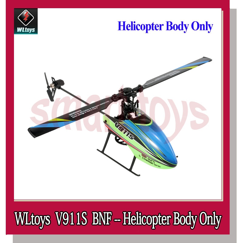 Helicóptero WLtoys V911S BNF 2,4G 4 canales 6-Aixs Gyro Flybarless RC, solo sin mando a distancia