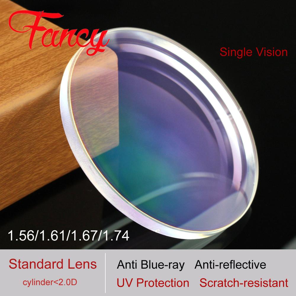 1.56 1.61 1.67 1.74 Index Prescription Lenses Optical Glasses Lens Eyes Clear Myopia Diopter Thin HMC Lentes CR-39