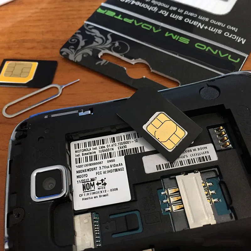 SIM-Kartenadapter Nano Mikro – Standard-4-in-1-Konverter-Bausatz mit Stahltablett, Auswurfstift, Unterstützung Ich bin