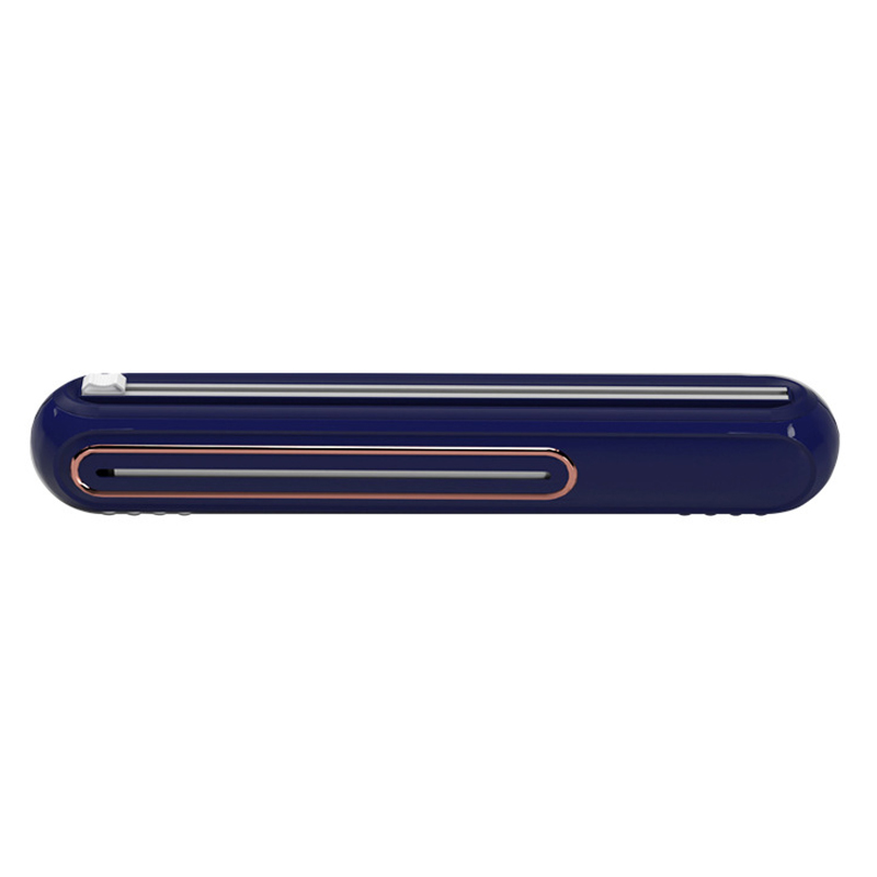 Dispensador magnético de envoltura de plástico recargable con cortador, cortador dispensador de papel de aluminio de estaño, herramienta de cocina dispensador de envoltura de película: Caqui oscuro