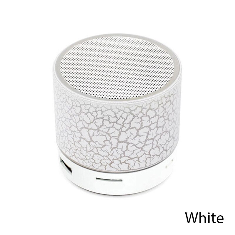 Wirless Bluetooth Speaker Led Light Crack Mini Portable Speaker Outdoor Sound Box Voor Mobiele Telefoon: WHITE