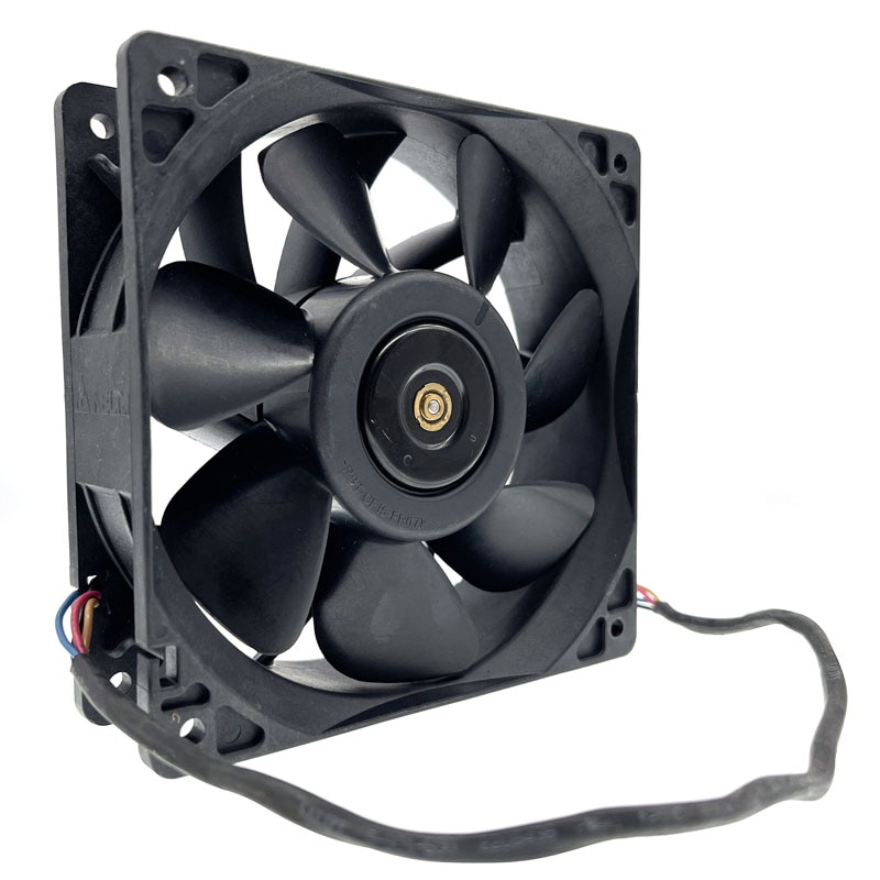 Original delta qfr 1212 ghe, high speed bitcoin gpu miner mining køleventilator 120 x 120 x 38mm dc 12v 6000 rpm dobbelt kugleleje pwm 4p