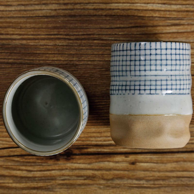 Keramisk tekopp japanska koppar mjölkkopp retro grov keramik kaffekopp