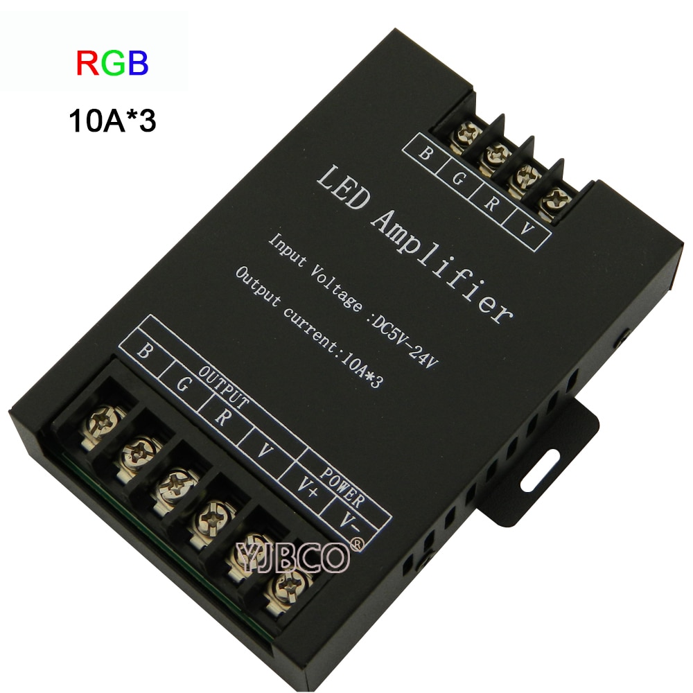 Aluminum DC5V-24V Led Controller 12A/24A/30A 3CH 4CH Led RGB RGBW Amplifier for 5050 3528 Led Strip Tape Power Repeater Console