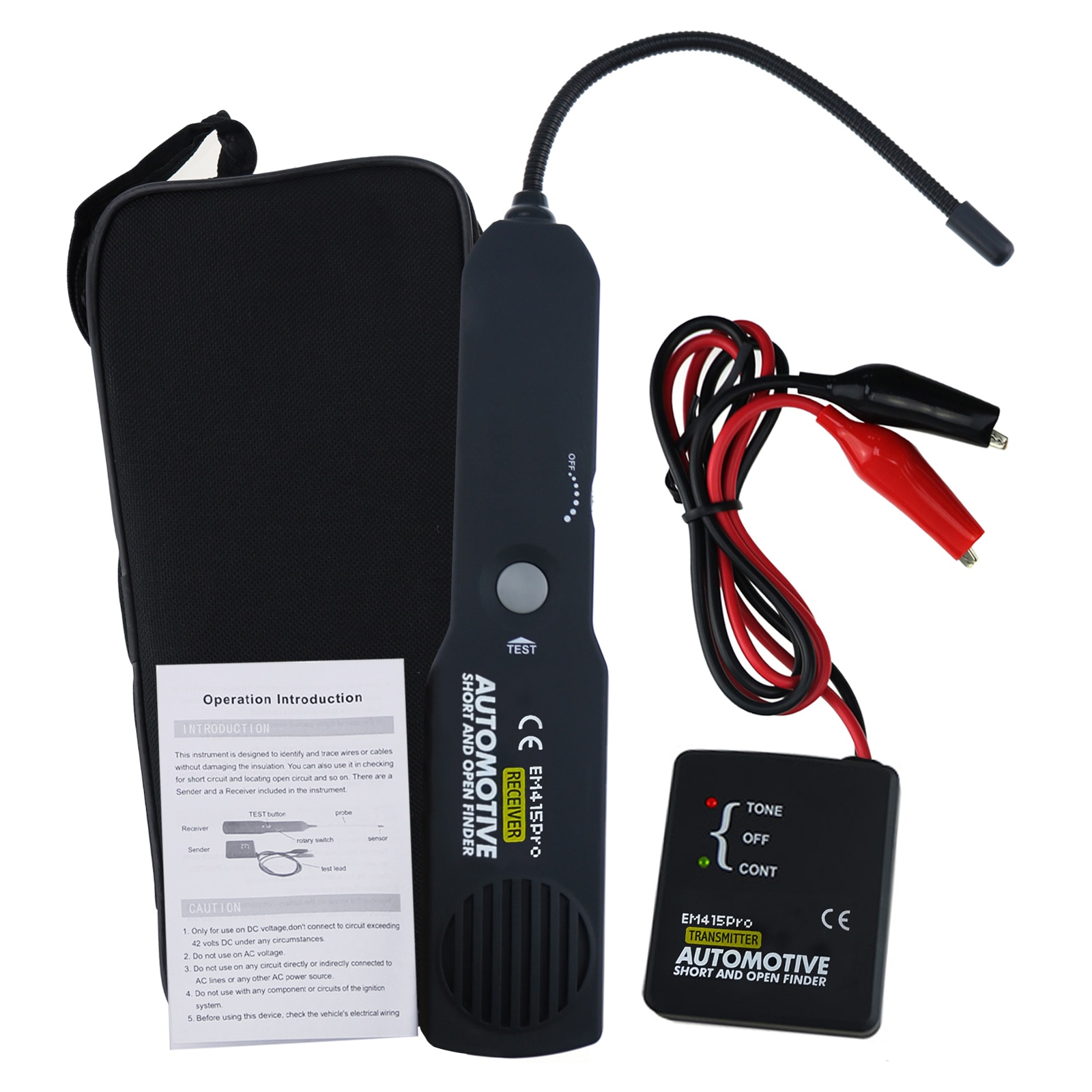 E04-036 automotive kort &amp; åbent kredsløb finder toner tester kabel wire tracker bil reparation sporingsværktøj 6-42v
