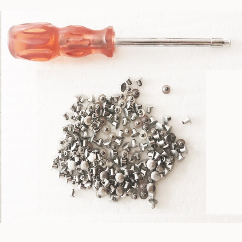 200 stk. 6.5mm/0.26 "mount jord dæk pigge til fed cykel mount dæk sne studs aluminium dæk studs skarpe hårdmetal tips wolfram