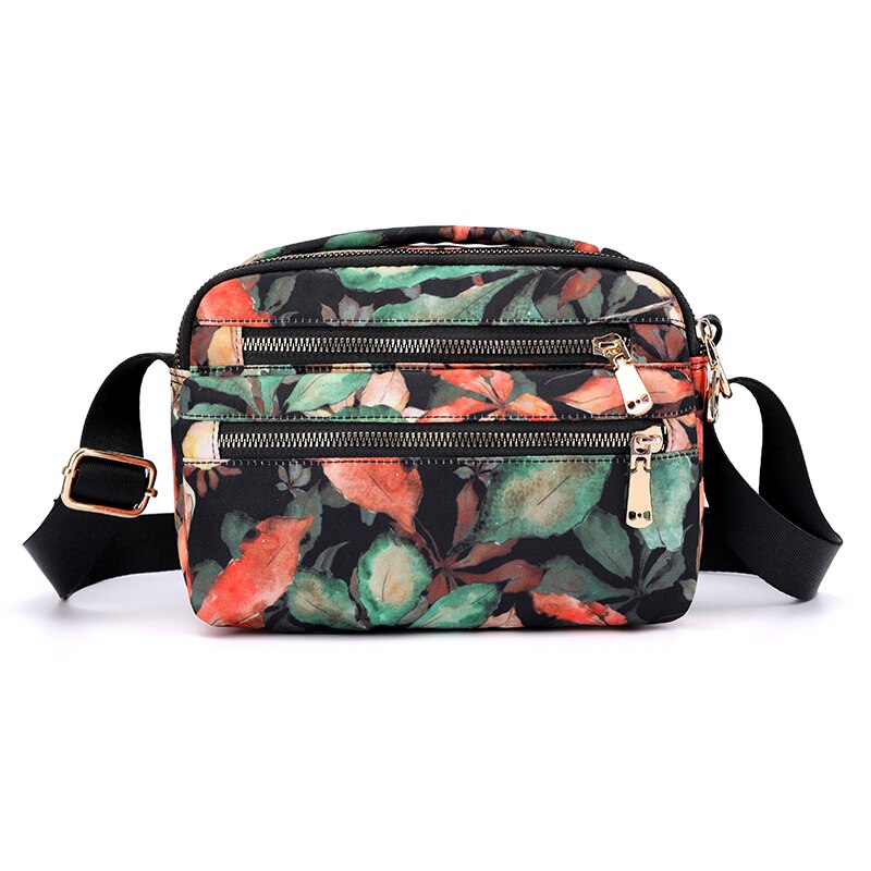 Mini Floral Shoulder Bag Women Nylon Waterproof Soft Zipper Crossbody Versatile Purses And Handbags Bolsa Feminina Sac: 6