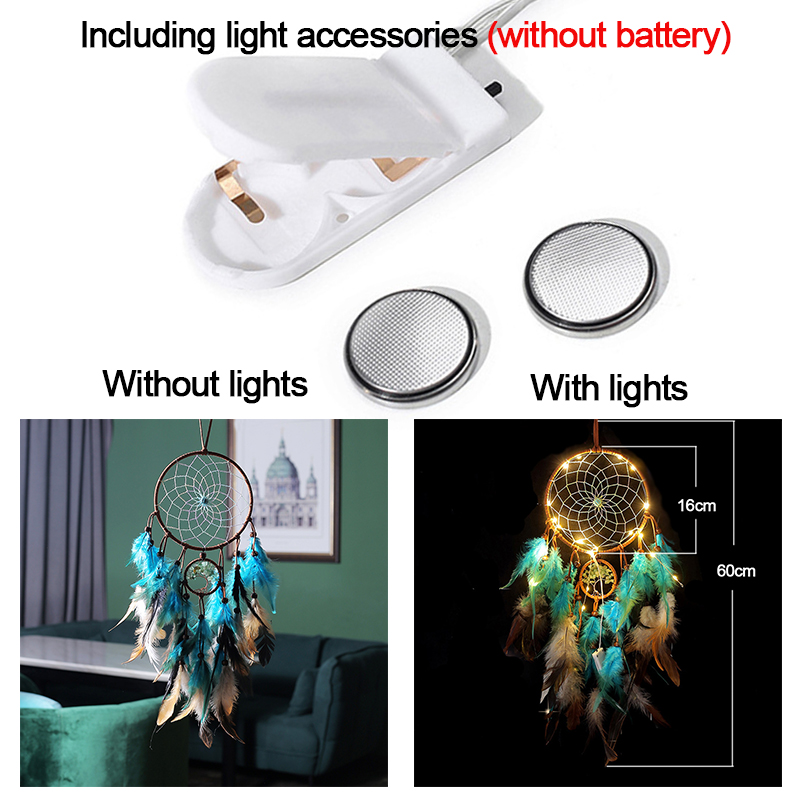 Original apanhador de sonhos com ou sem luz decorações de penas pendurado arte presentes para amigos criativo presentes do dia dos namorados