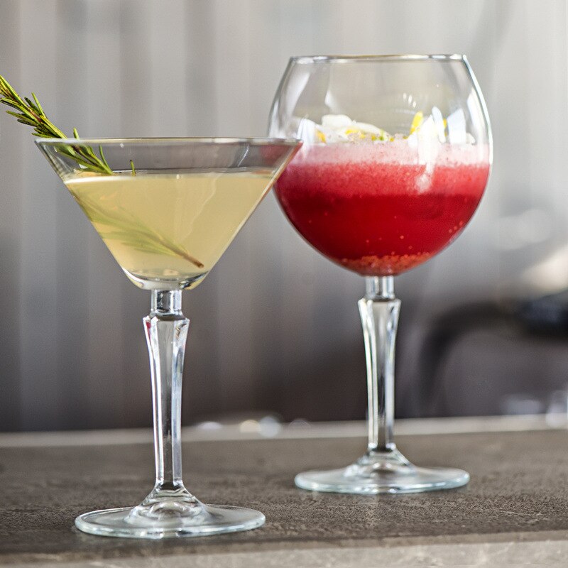 220-665ml Cocktail Cup Lead-Free Crystal Goblet Big Belly Triangle Dish Type Champagne Matini Wine Glass