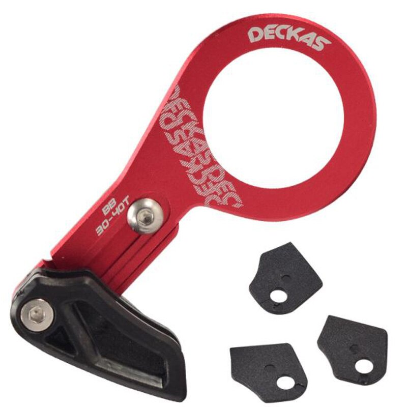 Deckas Bike Chain Guide Mtb Fiets Chain Guide 1X Systeem Bb Mount Cnc Single Speed Brede Smalle Gear Chain Guide: Red