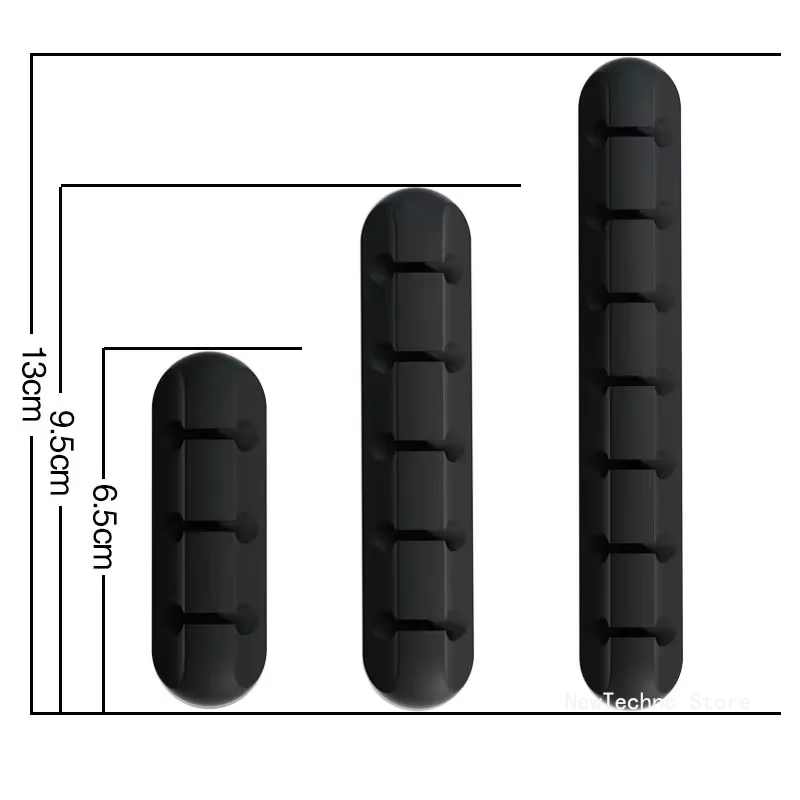 Cable Organizer Silicone USB Cable Winder Desktop Tidy Management Clips Cable Holder for Mouse Headphone Wire Organizer