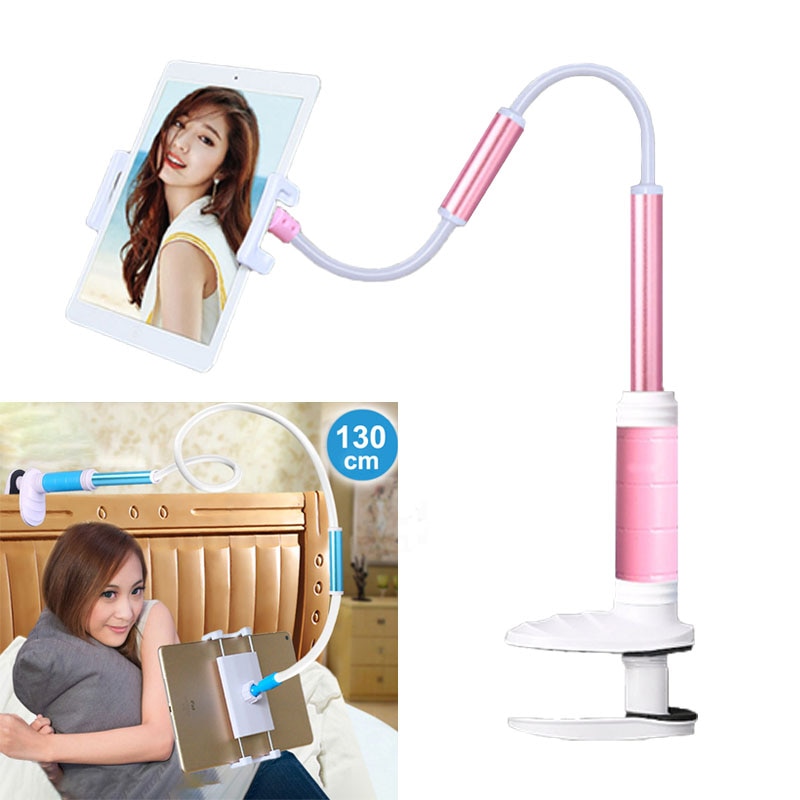 130cm fleksibel bordholder til tablettelefoner, der kan justeres til 5 to 12.9 tommer sengestøttebeslag til tablettelefon til ipad pro