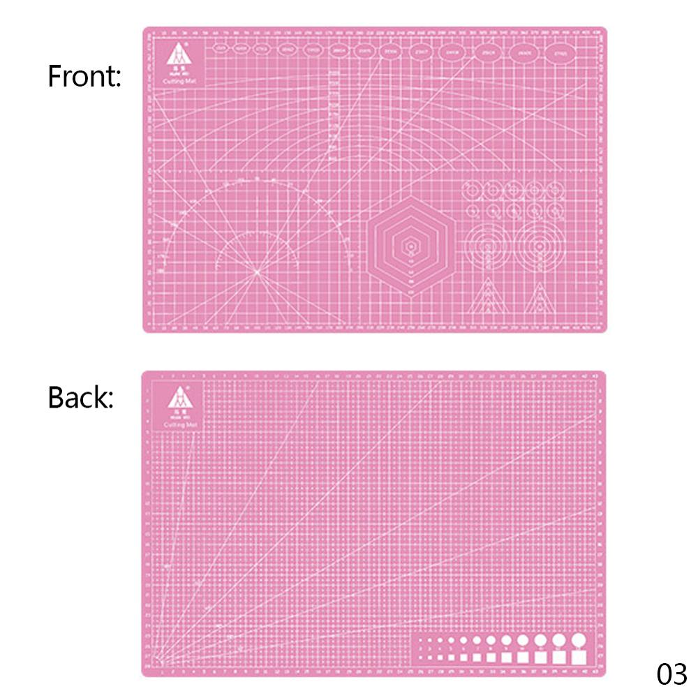 A3 Cutting Mats Cushion Board Large Handwritten Test Paper Drawing Beauty WorkbeScaling Model Rubber Seal Engraving Board DIY: Pink