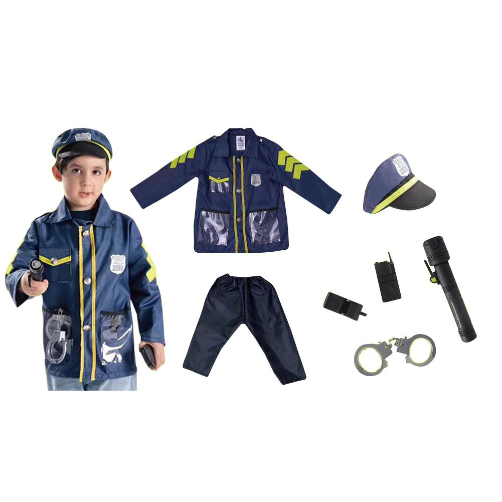 11 PCS Spielhaus Spielzeug Arzt Anwalt Polizei Navy Chef kinder Rolle Spielen Haus Cosplay Spielzeug Kleid Up Klassenzimmer pädagogisches Spielzeug: Policemen