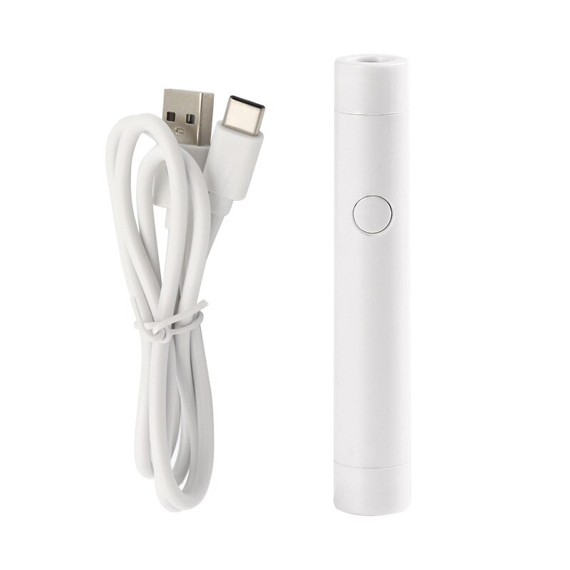 Mini batteri opbevaring neglelampe usb bærbar lommelygte pen type led lysterapi maskine ultraviolet negle bagelampe