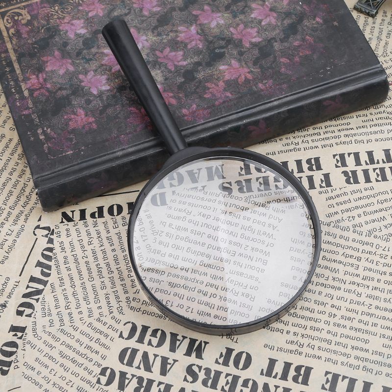 90mm Handheld Lupe 5X Lesen Karte Zeitung Lupe Schmuck Lupe