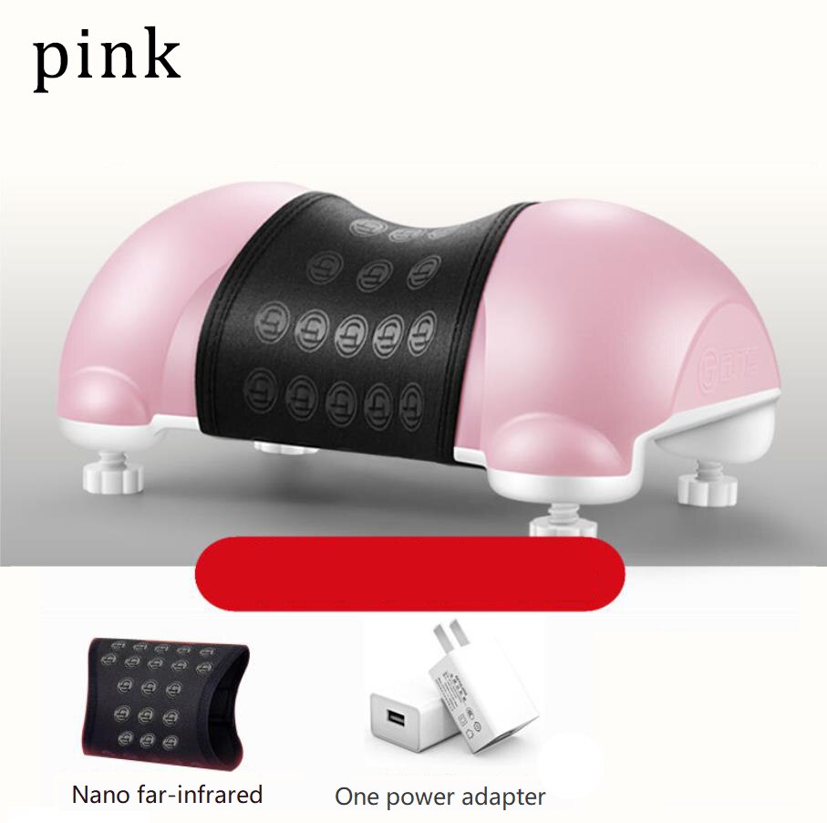 Multifunctional electric cervical massage pillow for cervical vertebra special physiotherapy reverse arch patients Massage tools: pink