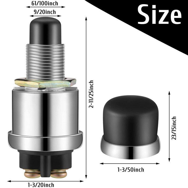 4 Pcs Engine Start Push Button Momentary Start Switch 12V / 24V Weatherproof Push Button Start Switch For Car Truck Boat