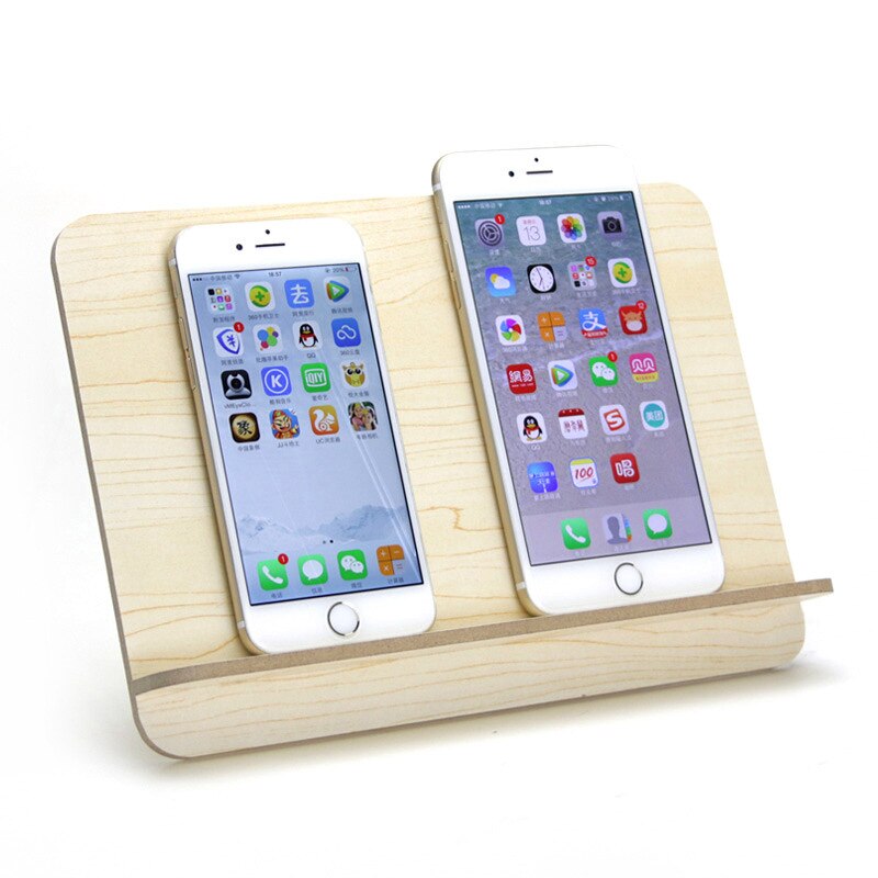 Multi-function DIY Cross MDF Desktop Stand Holder For Phone Pad Tablet Desk Display Storage Bracket Seat 2size