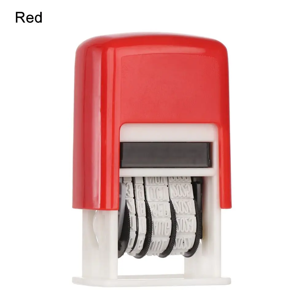 Durable Square Scrapbook Ink Date Stamp Multicolor Plastic English Seals: MULTI